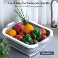 Kitchen Chopping Block Foldable Cutting Board Fruits Vegetable Storage Basket Kitchen Organizer Washing Basket