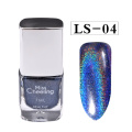 8 Colors Rainbow Mirror Effect Nail Polish Shinning Nail Glitter UV Gel Chrome Pigment Metallic Art Varnish Holographic TSLM2