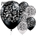 20pcs/lot Damask Print Black & White 12" Qualatex Latex Balloons Birthday Wedding party Decoration Latex balloons Anniversary