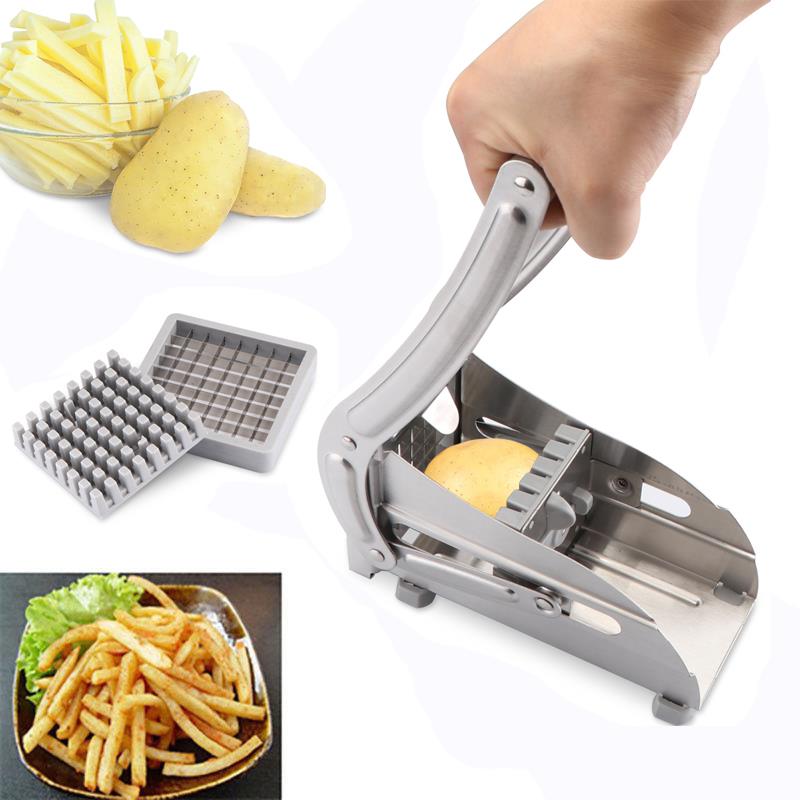 Konesky Stainless Steel French Fry Potato Cutter Slicer Chipper Kitchen Gadgets Cucumber Slice CutPotato Chips Making Machine