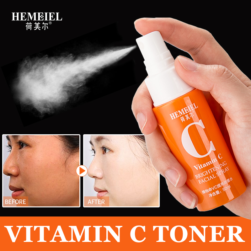 HEMEIEL Vitamin C Whitening Skin Care Sets Face Serum Spray VC Cream Moisturizing Freckles Fading Spots Brightening Skin kit