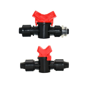 16mm drip tape water tap connector lock nut 2-way irrigation valve hose repair garden tap Greenhouse for irrigation 1Pcs