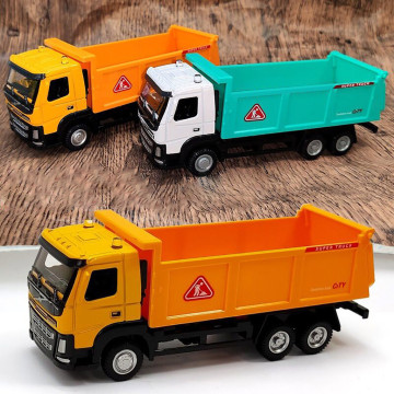 1:50 Children's Simulation Car Toy Pull Back Vehicles Alloy Cargo Truck Model Toy Diecast Tipper Tip Lorry Dump Truck Model