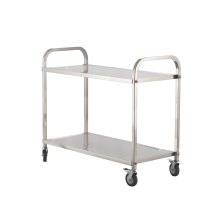 Square Tube Two Layer Stainless Steel Dining Trolley
