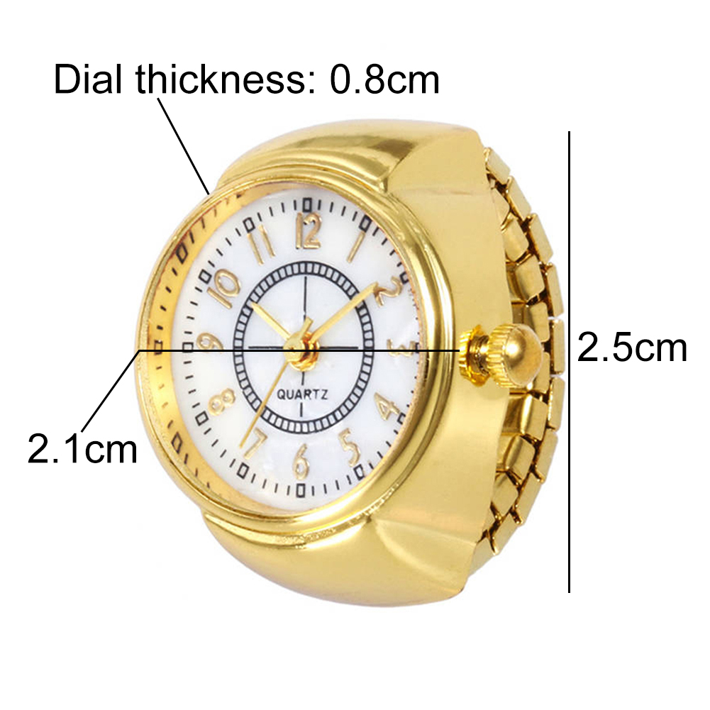 mini size Couple Watches for Women Men Ring Watch Round Dial Arabic Numerals Analog Quartz Ring Watches Ladies Finger Ring Watch
