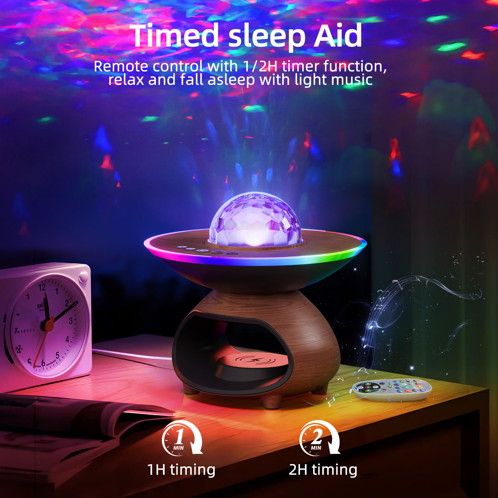 Wireless Fast-Charging Projector Lamp