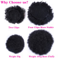 10inch High Puff Afro Curly Wig Ponytail Drawstring Short Afro Kinky Pony Tail Clip in on Synthetic Kinky Curly Hair Bun