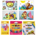 12 Colors Safety Student Drawing Crayons Set Colorful Kids Paint Stik Pen