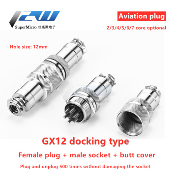 1 Set GX12 2/3/4/5/6/7 Pin RS765 12MM Aero Type Butt Plug Sockets Aerial Plugs Aviation Connector