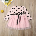 2019 Baby Spring Autumn Clothing Baby Girls Dress Kids Girl Long Sleeve Clothing Party Wedding Infant Dresses Polka Dots Gown