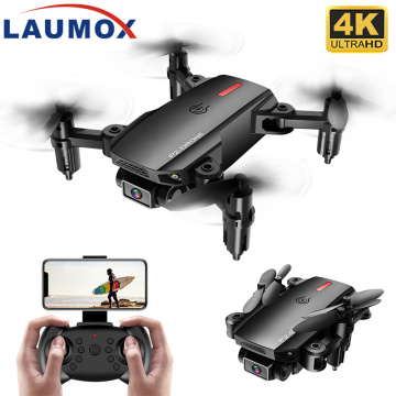 LAUMOX P2 Mini Drone Wifi FPV 1080P 4K HD Dual Camera Gravity Sensor Altitude Hold Black Gray Foldable Quadcopter RC Drones Toy