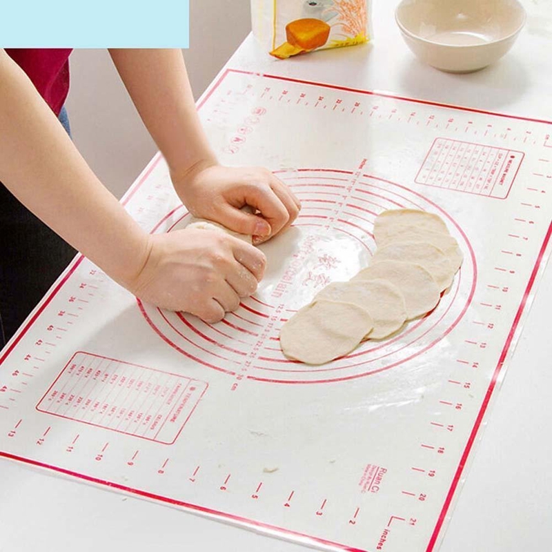 1PC 60*40cm Silicone Rolling Mat Cut Fiberglass Baking Mat Rolling Dough Pastry Bakeware Liner Pad For Oven Large Cooking Tools