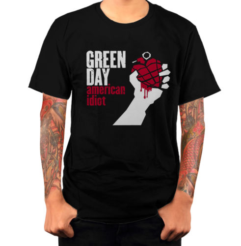 GREEN DAY T shirt men Green Day american idiot gift Casual tee USA size S-3XL