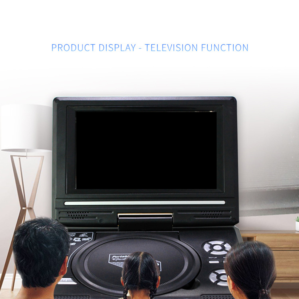 7.8 Inch Portable HD TV Home Car DVD Player VCD CD MP3 DVD Player USB Cards RCA TV Portatil Cable Game 270 Rotate LCD Screen