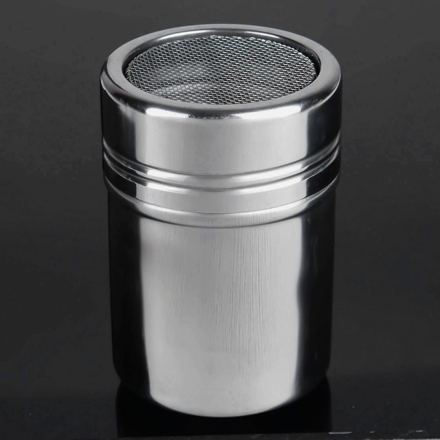 New Stainless Steel Chocolate Shaker Cocoa Flour Icing Sugar Powder Coffee Sifter Lid Shaker Cooking Tools Coffee Accessories