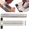 180-400mm Woodworking Scribe T-type Ruler Hole Scribing ruler woodworking crossed-out tool Marking Gauge Measuring Tool