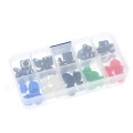 25PCS Tactile Push Button Switch Momentary 12*12*7.3MM Micro switch button + 25PCS Tact Cap(5 colors) for Arduino Switch