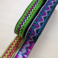 2cm 20mm 7/8' Green Blue Pink Zigzag Ethnic Trim Handmade Lace Bedding Costume Curtain Laciness National Jacquard Ribbon Webbing