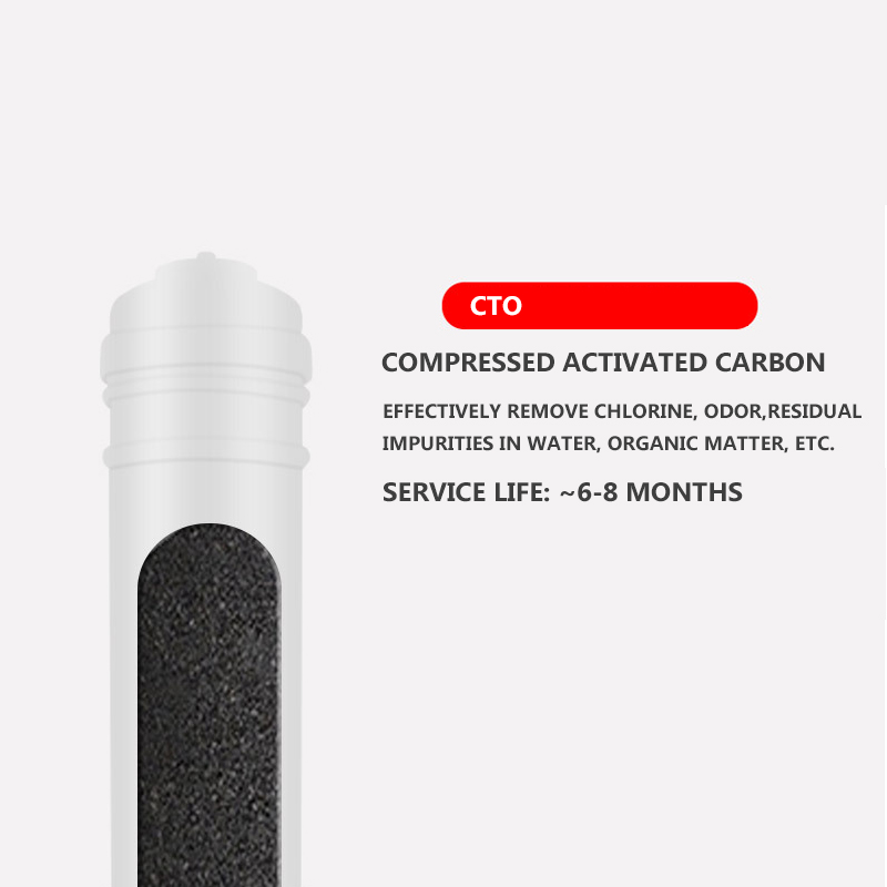 1 MICRON PPF+Granular Activated Carbon Filter UDF+ CTO Carbon Block Filter WATER FILTER Cartridge For 5 STAGE REVERSE OSMOSIS