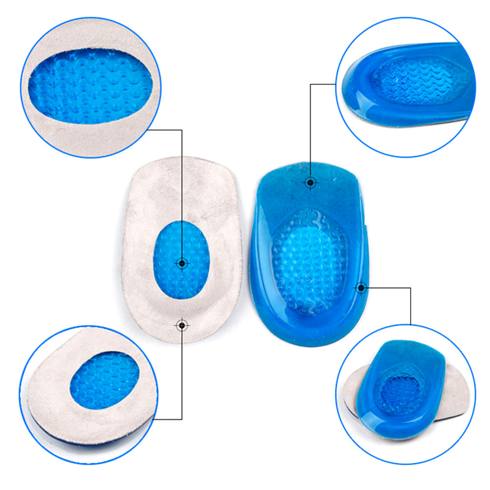 New Silicone Gel Insoles Heel Cushion Soles Relieve Foot Pain Protectors Support Shoe Pad Feet Care Men Woman Orthopedic Insoles