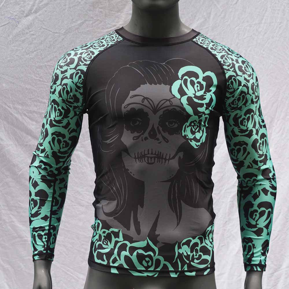 Sublimated Printed Swimming Rash Guard Swim Shirt Men High Quality Long Sleeve UPF50 Rashguards Swimsuit Diving Suit Surfing Top