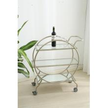 tempered glass storage trolley for bar