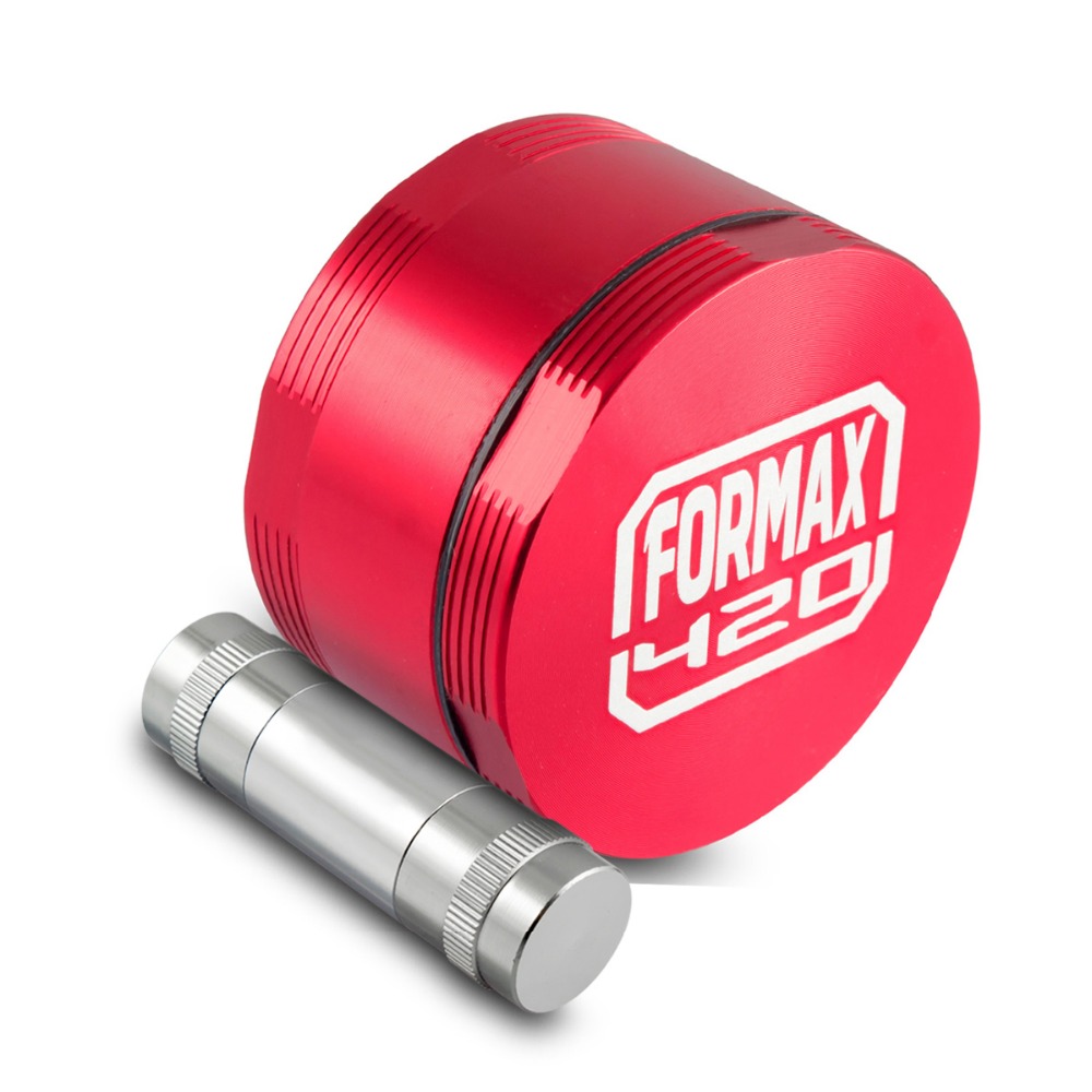 Formax420 62mm Aluminum 4 Layers Herb Grinder with Pollen Catcher &Free Scraper 3 Colors Available