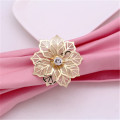 Napkin Rings Alloy flower Design Napkin Rings for Wedding Receptions Gifts Holiday Banquet Dinner Christmas Table Decoration