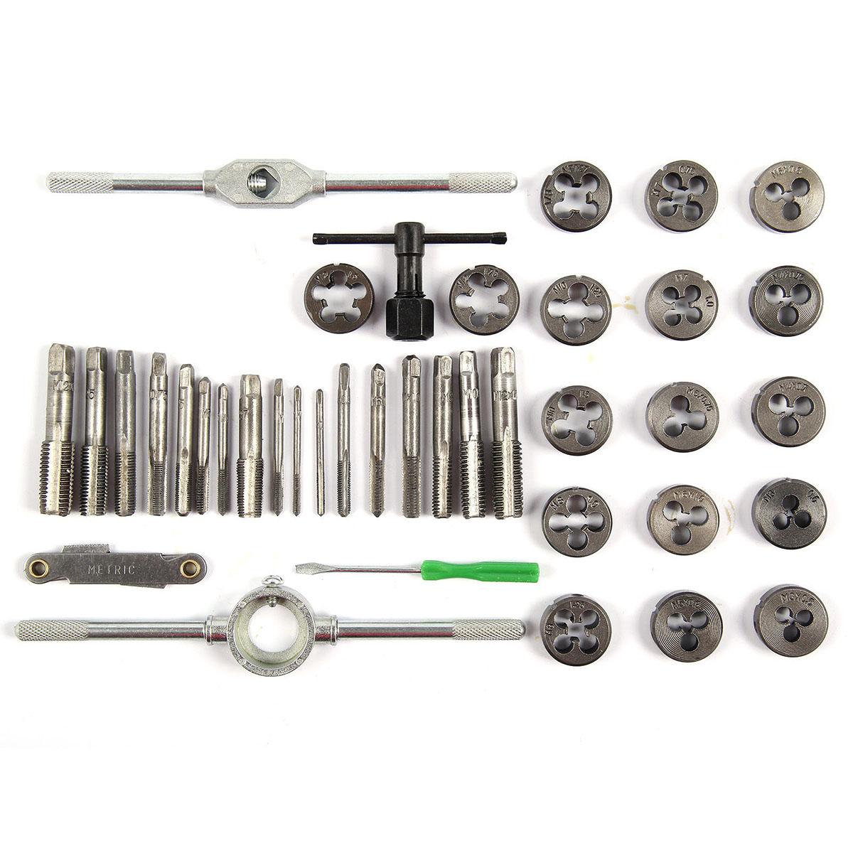 Tap and Die Set 12/20/40/45/60/86/110pcs Tapping Drill Metric/Imperial Tapping Hand Tools For Metalworking Screw Thread Tap Die