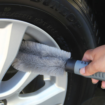 Car Accessories Wheel Brush Gray Car Styling Wash Soft Rubber Grip Cheap Brush Car Cleaning Supplies Car Wash Brush
