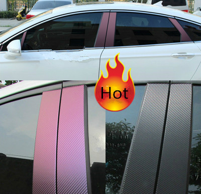 Specially Change Color Carbon Fibre B Pillar Sticker For Ford Mondeo Z2CA504