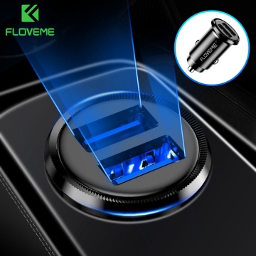 FLOVEME Mini USB Car Charger For iPhone X 8 7 6 Plus 3.1A Fast Car Charger For Xiaomi Redmi Note 7 Dual USB Car Charger Adapter