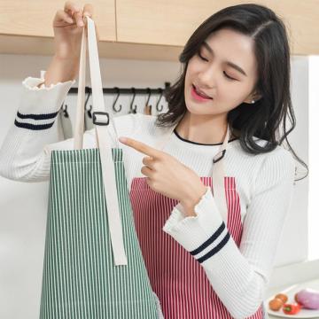 Waterproof and oil proof pvc women's adjustable stripes wear-resistant hand kitchen apron kitchen baking accessories