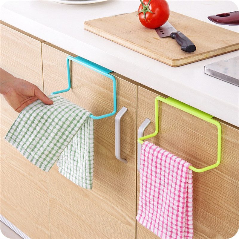 New Towel Rack Hanging Holder Organizer Bathroom Kitchen Cabinet Cupboard Hanger Back Door Hang Racks #LR1