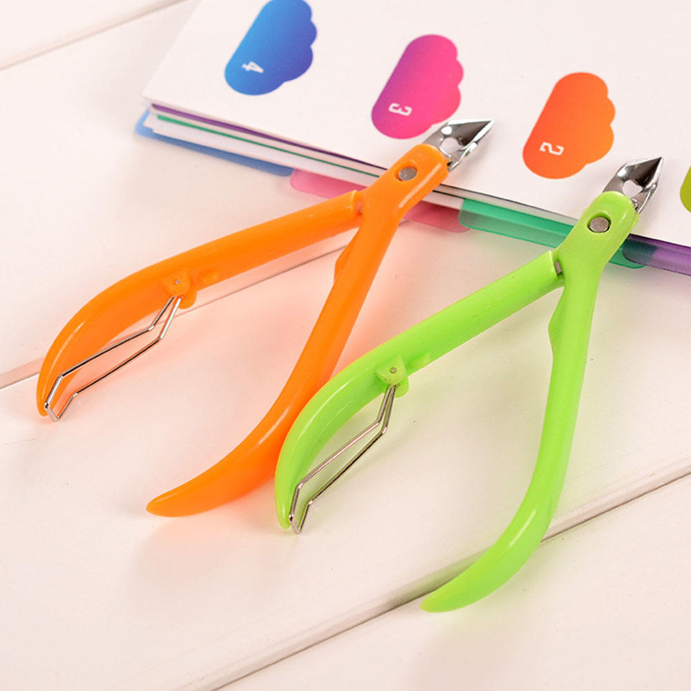 Nail Art Nipper Stainless Steel Rainbow Tweezer Clipper Dead Skin Remover Scissor Plier Pusher Manicure Pedicure Tools