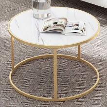 Tea Table End Table For Office Coffee Table Wooden Round Marble Magazine Shelf Small Table Movable Bedroom Living Room Furniture
