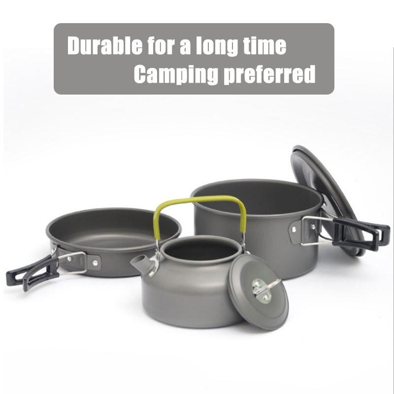Quality Camping cookware Outdoor cookware set camping tableware cooking set travel tableware Cutlery Utensils hiking picnic set