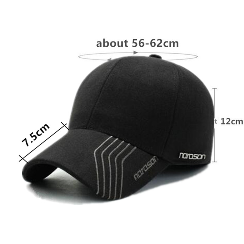 SILOQIN Adjustable Size Men's Winter Earmuffs Hat Thick Warm Baseball Cap Middle-aged Thermal Tongue Caps Dad's Snapback Hats