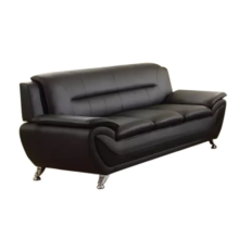Modern Black leather lounge Office Sofa Couch Sets