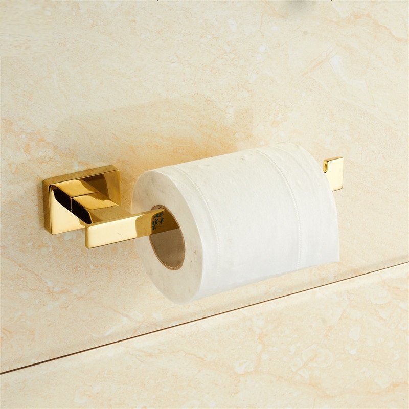 Golden Towel Rack Towel Bar Gold Stainless Steel Hardware Set,Robe Hook,Toilet Brush Cup Holder Soap dish Bathroom Accessories