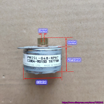 Free shipping , Brand new Japan 4-phase 5-wires 35mm stepping motor PM35L-048 24V 7.5 degree for Fax machine printer