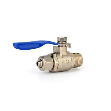 1/4'' BSP Male Thread to 1/4'' 3/8'' PE Pipe Metal Ball Valve Inlet Control Switch for RO Water Filter Purifier Fitting Parts