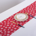 Merry Christmas Red Snowflake Snowman Long Table Runner Cloth Party Dinner Non-slip Table Runner Cotton Linen Home Decor 270CM