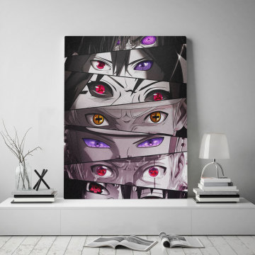 Naruto Animation Oil Painting Wallpaper Rinnegan Sharingan Artworks Wall Cover Canvas Art Home Decor Wall Stickers Gifts Murals