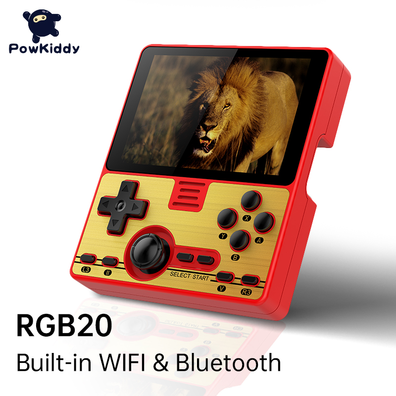 POWKIDDY RGB20 3.5 " IPS Full-Fit Screen Built-in Wifi Module Multiplayer Online Game RK3326 Open Source Handheld Game Console