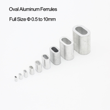 M0.5 to M10 Many Size Steel Wire Cable Rope Fixing clip Ellipse shape Aluminum Ferrules Crimping Loop Fittings Oval Clamps