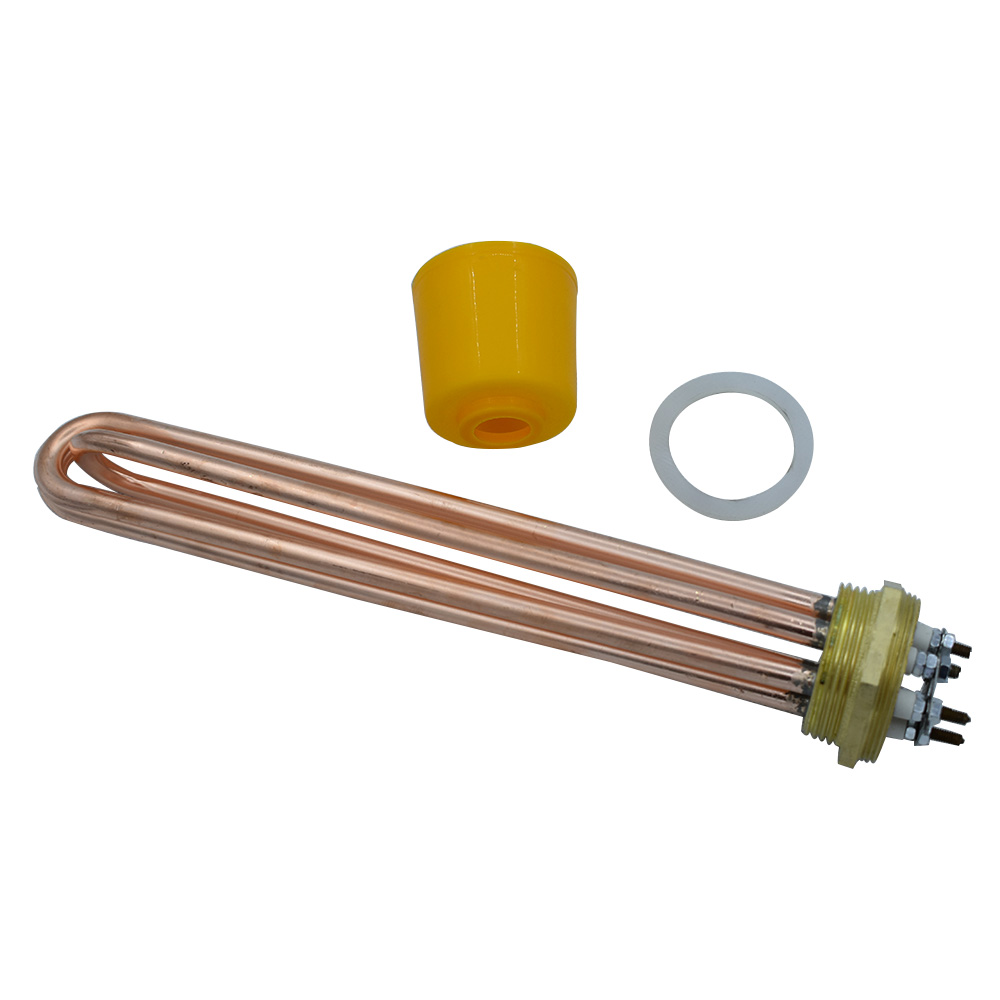 DN50 Red Copper Electric Water Boiler Heating Element For Water Tank 220V/380V 6KW/9KW/12KW 58mm Thread Tubular Water Heater