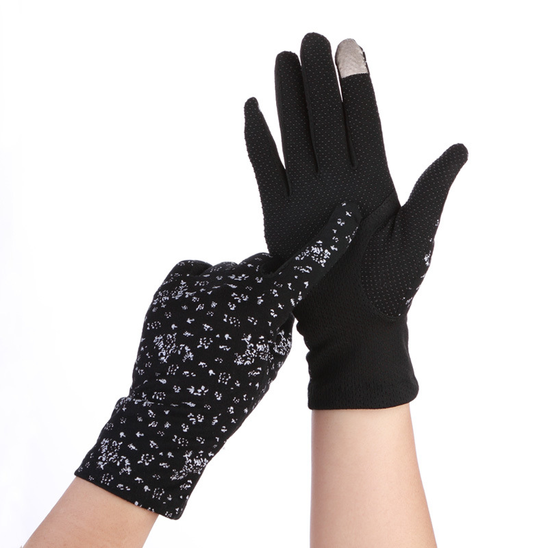 Women Summer Sunscreen Gloves Thin Touch Screen Glove s Breathable Driving Gloves Solid Color Uv-Proof Elastic Short Glove