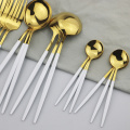 16/24Pcs Gold Cutlery Set Stainless Steel Flatware Set Knife Fork Tea Spoon Dinnerware Set Home Kitchen Tableware With Gift Box