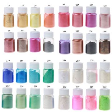 32 Colors 10g Resin Colorant Powder Mica Pearlescent Pigments Kit Jewelry Making